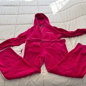 Bebe Fuchsia Velour Set